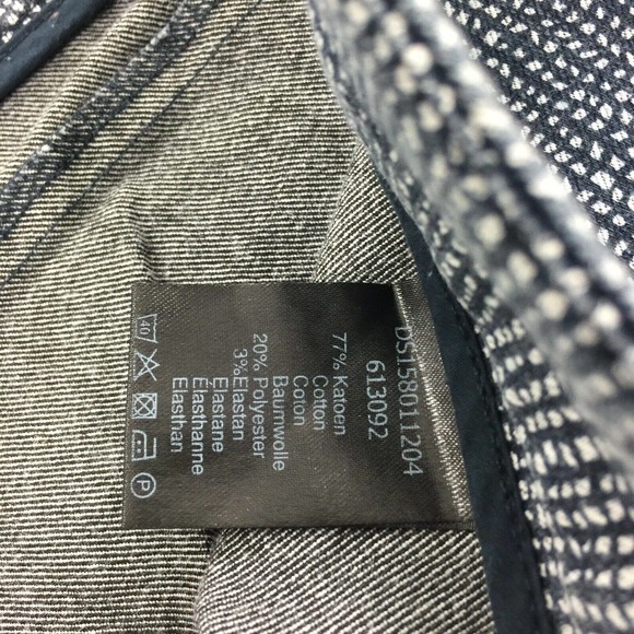 Didi Pretty Different Polka Dot Skinny Leg Back Zipper Pants Large 42 Blue - Picture 5 of 10